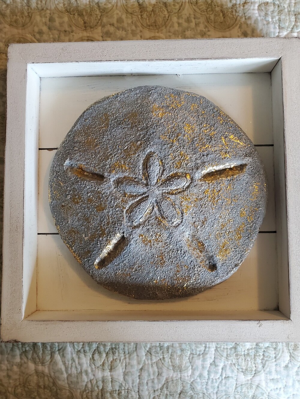 Pier 1 Silver and Gold Sand Dollar Wall Sculpture
